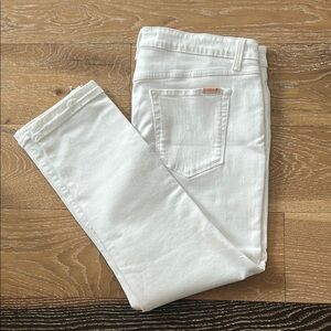 JOES JEANS “The Markie” white mid rise skinny crop. Size 34